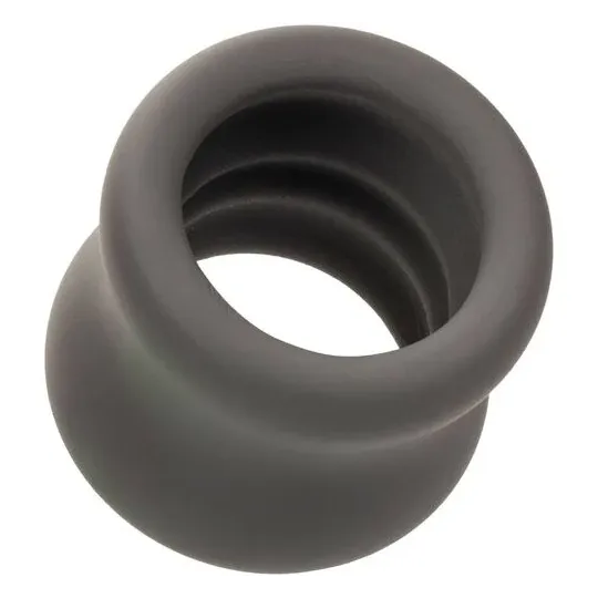 Anello stira-scroto CalExotics Alpha nero in silicone liquido forma clessidra