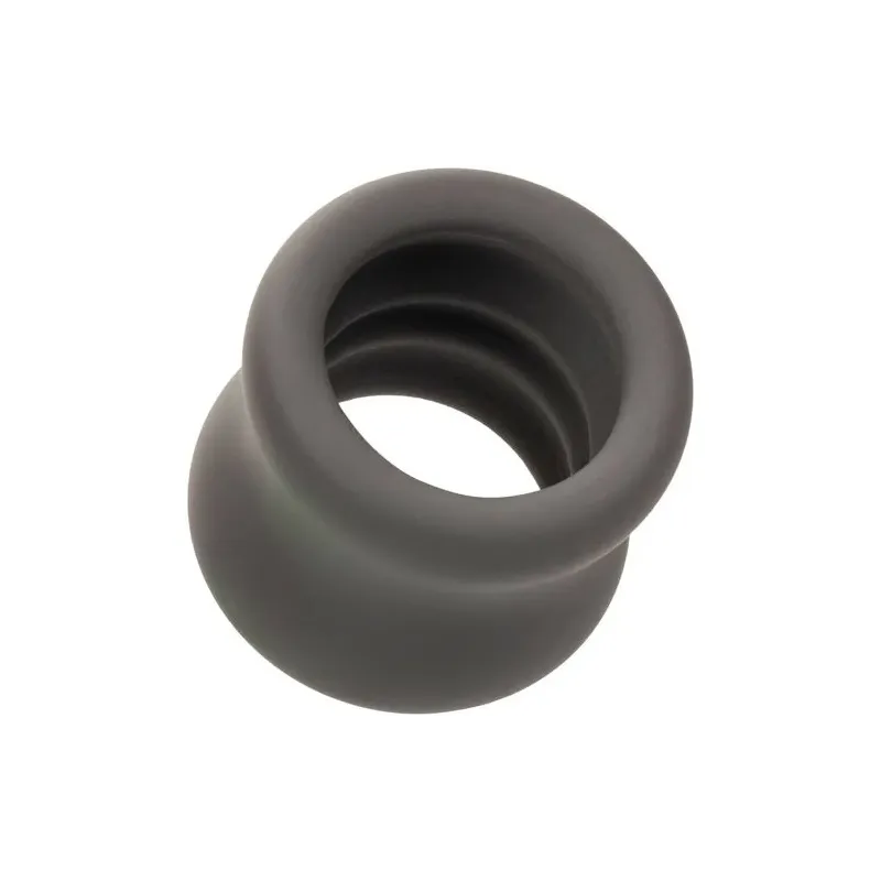 Anneau d'étirement du scrotum CalExotics Alpha noir en silicone liquide forme sablier