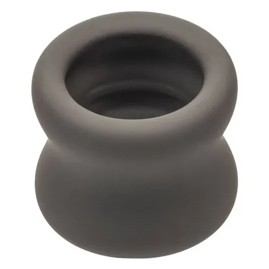 CalExotics Alpha black liquid silicone scrotum stretcher ring hourglass shape