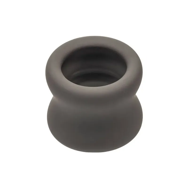 CalExotics Alpha black liquid silicone scrotum stretcher ring hourglass shape