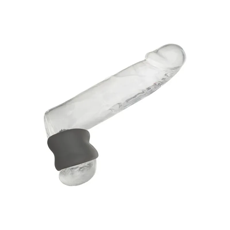 Anneau d'étirement du scrotum CalExotics Alpha noir en silicone liquide forme sablier