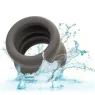 CalExotics Alpha black liquid silicone scrotum stretcher ring hourglass shape