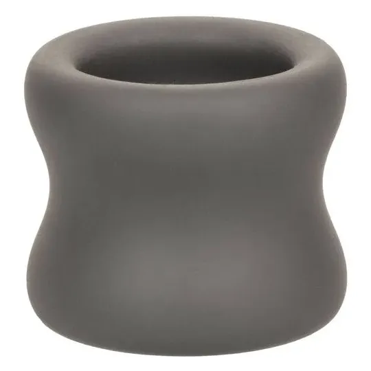 Anello stira-scroto CalExotics Alpha nero in silicone liquido forma clessidra