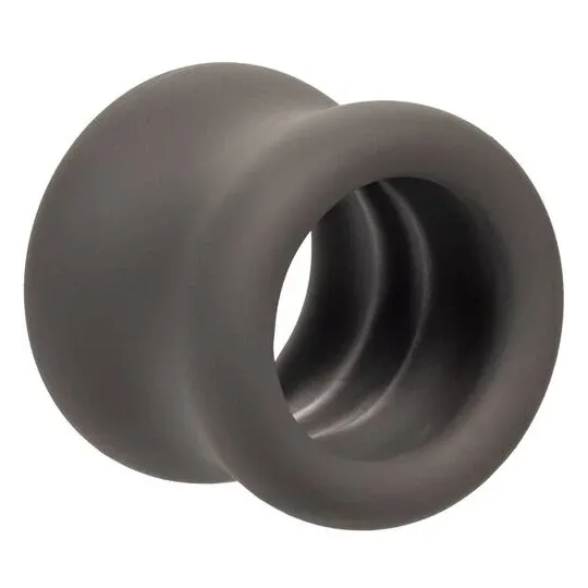 Anneau d'étirement du scrotum CalExotics Alpha noir en silicone liquide forme sablier
