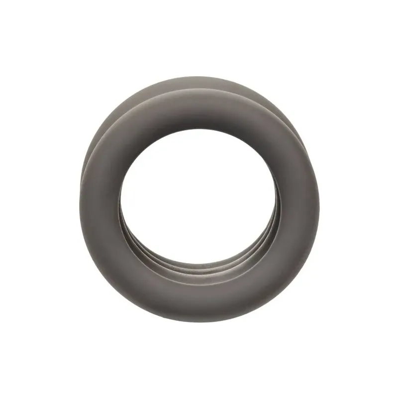 Anello stira-scroto CalExotics Alpha nero in silicone liquido forma clessidra
