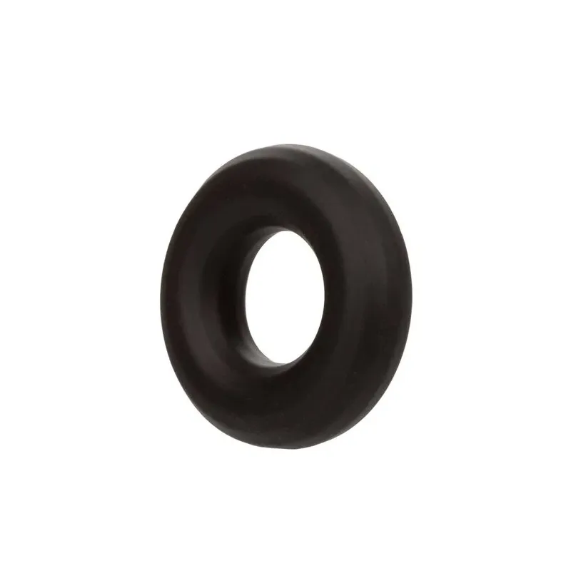 Anneau prolongateur en silicone noir CALEXOTICS Alpha, extensible et sans couture pour érection durable.