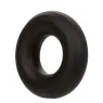 Anneau prolongateur en silicone noir CALEXOTICS Alpha, extensible et sans couture pour érection durable.