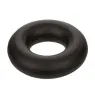 Anneau prolongateur en silicone noir CALEXOTICS Alpha, extensible et sans couture pour érection durable.