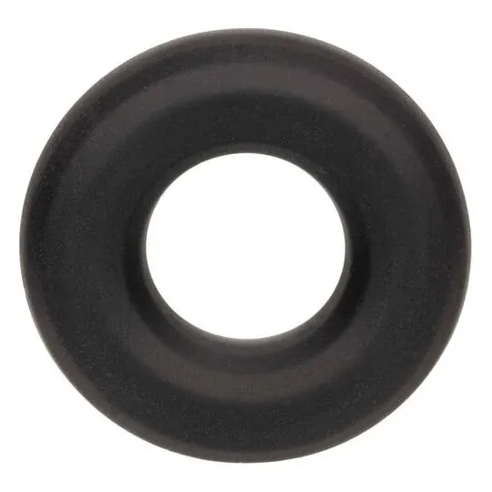 Anneau prolongateur en silicone noir CALEXOTICS Alpha, extensible et sans couture pour érection durable.