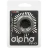 CalExotics Alpha Prismatique Prolong cock ring in gray silicone, stretchable and waterproof, for longer erections.