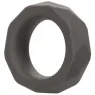 Anillo para pene CalExotics Alpha Prismatique Prolong de silicona gris, elástico e impermeable, para erecciones prolongadas.