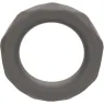 CalExotics Alpha Prismatique Prolong cock ring in gray silicone, stretchable and waterproof, for longer erections.
