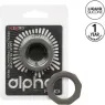 CalExotics Alpha Prismatique Prolong cock ring in gray silicone, stretchable and waterproof, for longer erections.