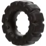 Anneau prolongateur Alpha en silicone liquide noir de CalExotics, conçu pour une érection plus ferme et durable.