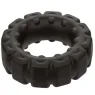 Alpha prolong ring in black liquid silicone by CalExotics, designed for firmer and longer-lasting erections.