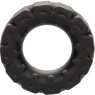 Anello prolungatore Alpha in silicone liquido nero di CalExotics, per erezioni più ferme e durature.