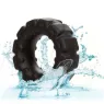 Anneau prolongateur Alpha en silicone liquide noir de CalExotics, conçu pour une érection plus ferme et durable.