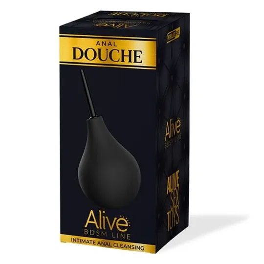 Douche anale taille S noire ALIVE pour hygiène intime et nettoyage anal avant activité
