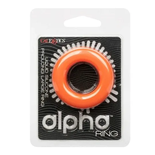Anneau prolongateur CalExotics Alpha Prolong grande bague orange en silicone liquide, extensible