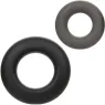 Lot de 2 anneaux de prolongation érectile en silicone gris CalExotics Alpha Prolong