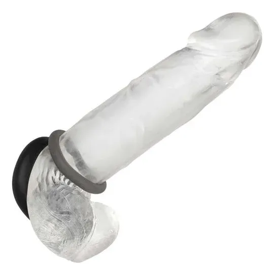 Lot de 2 anneaux de prolongation érectile en silicone gris CalExotics Alpha Prolong