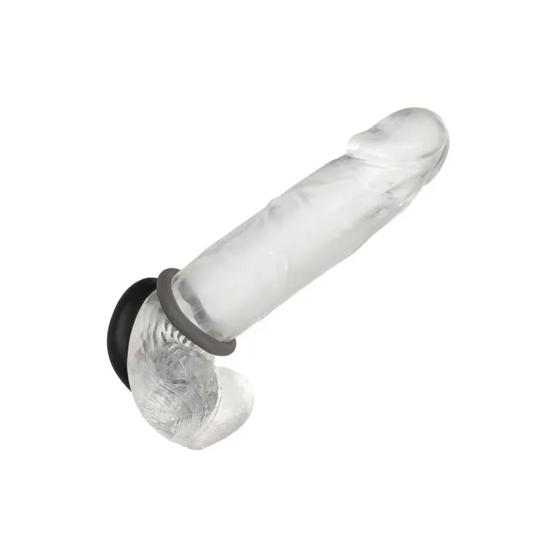 Lot de 2 anneaux de prolongation érectile en silicone gris CalExotics Alpha Prolong