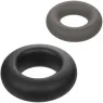 Lot de 2 anneaux de prolongation érectile en silicone gris CalExotics Alpha Prolong