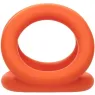 Accessoire érotique triple anneau orange en silicone liquide pour pénis et scrotum CalExotics