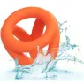 Accessoire érotique triple anneau orange en silicone liquide pour pénis et scrotum CalExotics
