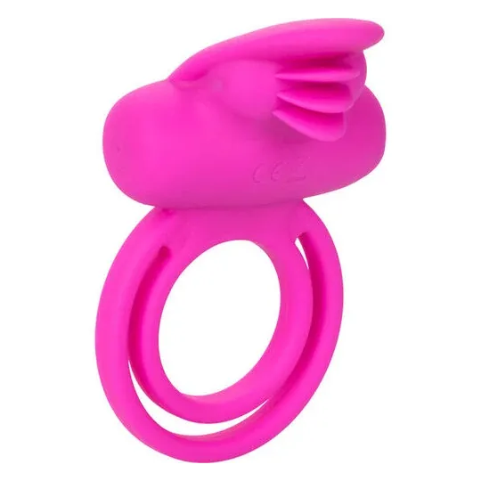 Double anneau vibrant CALEXOTICS en silicone avec télécommande, 7 modes vibratoires pour couple