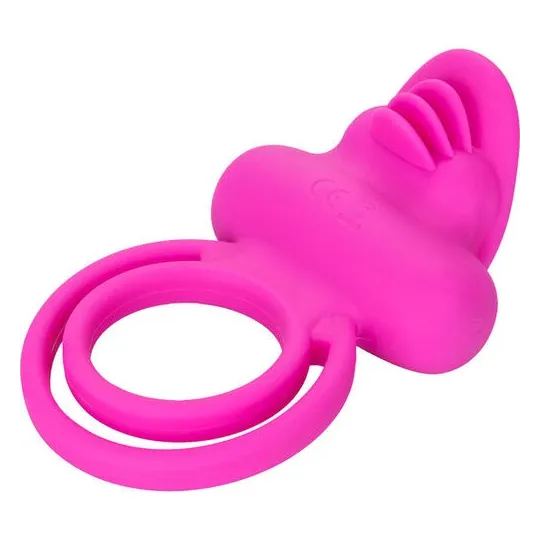 Double anneau vibrant CALEXOTICS en silicone avec télécommande, 7 modes vibratoires pour couple