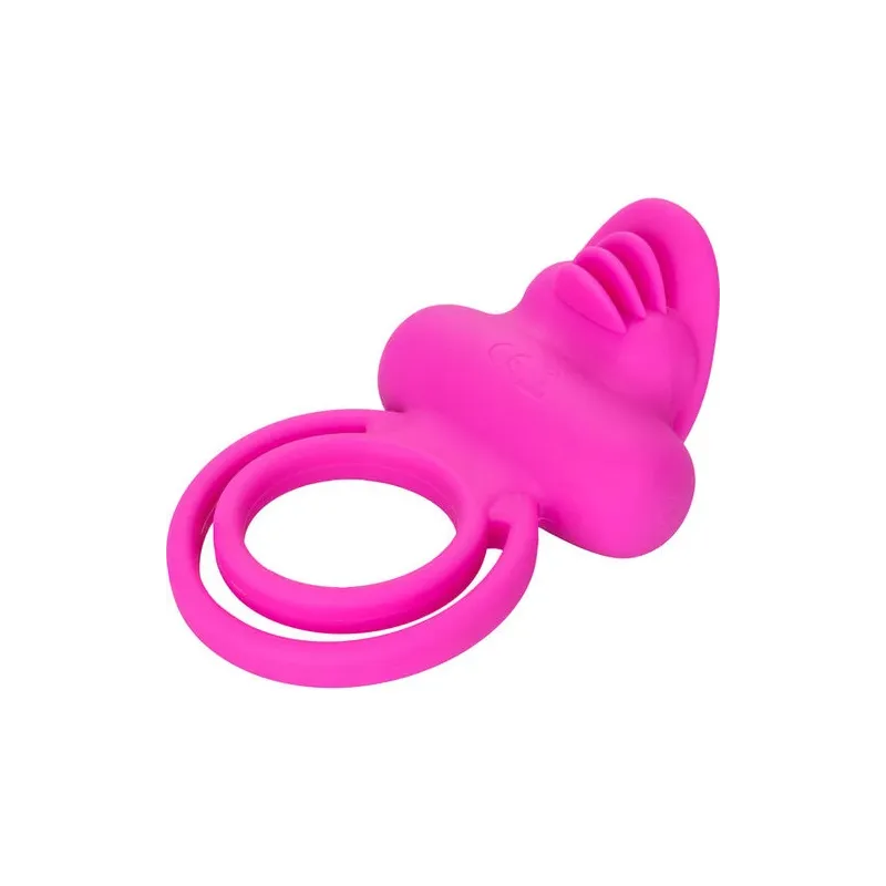 Double anneau vibrant CALEXOTICS en silicone avec télécommande, 7 modes vibratoires pour couple