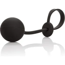 Anneau lasso lesté Calexotics en silicone doux, poids 110g : maintien et plaisir intense.