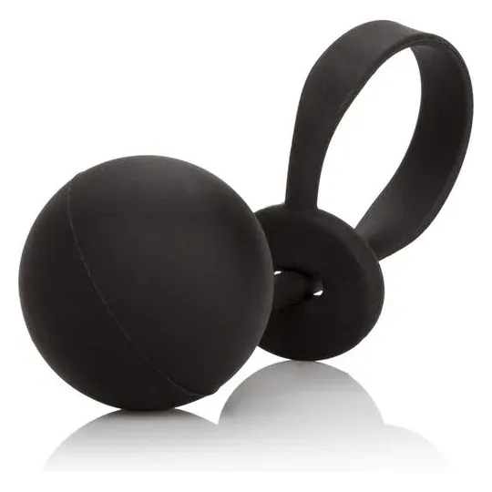 Anneau lasso lesté Calexotics en silicone doux, poids 110g : maintien et plaisir intense.