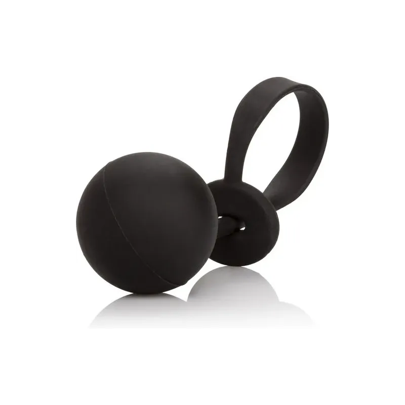 Anneau lasso lesté Calexotics en silicone doux, poids 110g : maintien et plaisir intense.