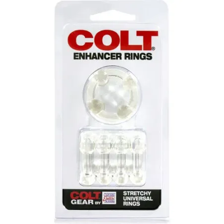 Anneaux Colt Enhancer transparents en caoutchouc thermoplastique CALEXOTICS lot de deux