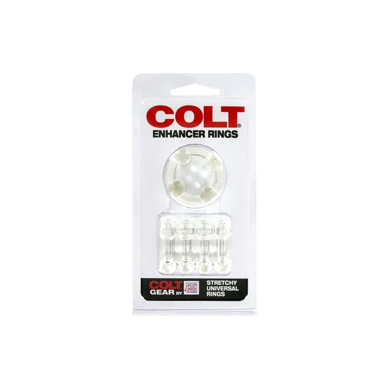Anneaux Colt Enhancer transparents en caoutchouc thermoplastique CALEXOTICS lot de deux