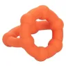 Anillo peneano naranja CalExotics Alpha All Star de silicona líquida doble anillo con perlas.