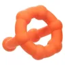 Anneau pénien orange CalExotics Alpha All Star en silicone liquide double anneau avec perles de plaisir.