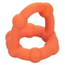 Anneau pénien orange CalExotics Alpha All Star en silicone liquide double anneau avec perles de plaisir.