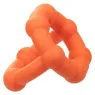 Anillo peneano naranja CalExotics Alpha All Star de silicona líquida doble anillo con perlas.