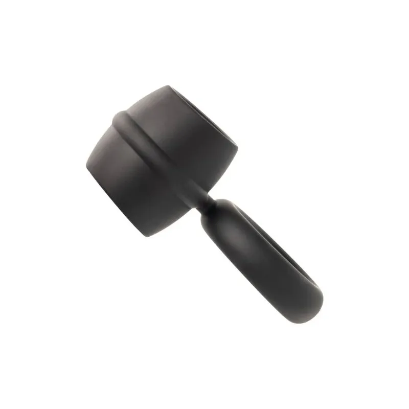 Bague double anneau CALEXOTICS Alpha Dual Magnum noire en silicone liquide extensible vue principale