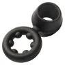 Bague double anneau CALEXOTICS Alpha Dual Magnum noire en silicone liquide extensible vue principale
