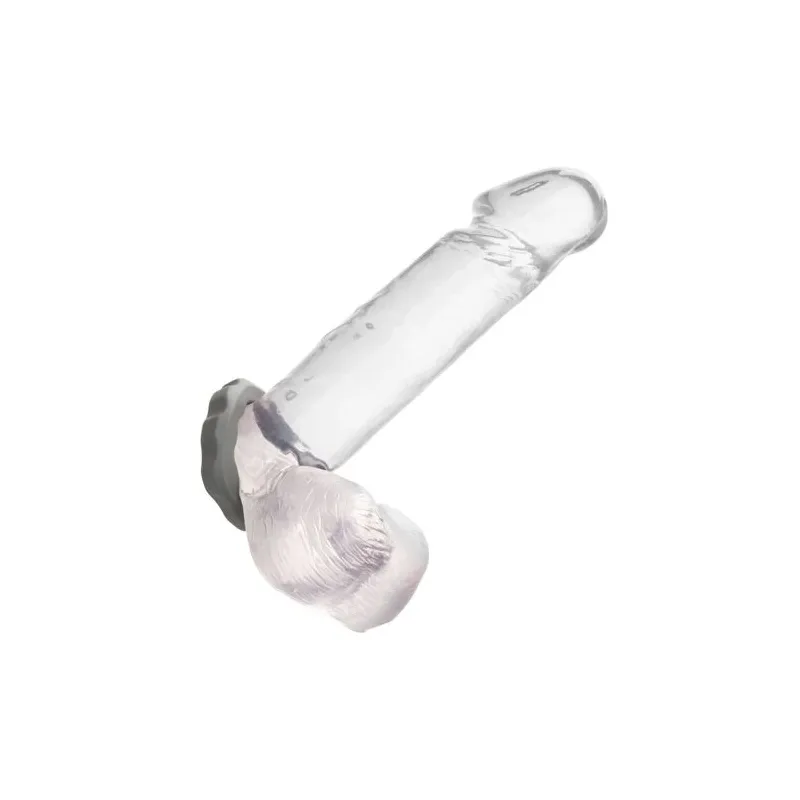 CalExotics bague de contention grise en silicone liquide avec perles intégrées.