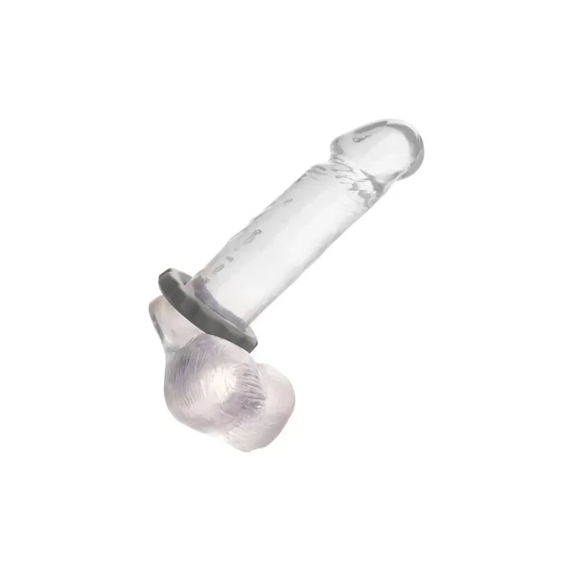 CalExotics bague de contention grise en silicone liquide avec perles intégrées.
