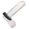 Anneau pénien CalExotics noir en silicone liquide extensible, vue principale