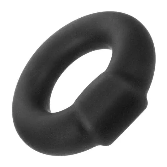 Anneau pénien CalExotics noir en silicone liquide extensible, vue principale