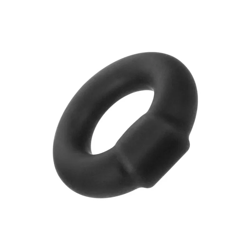 Anneau pénien CalExotics noir en silicone liquide extensible, vue principale