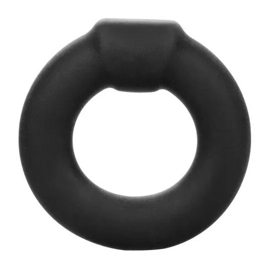 Anneau pénien CalExotics noir en silicone liquide extensible, vue principale