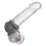 Erektionsring Alpha Precision CalExotics grau, flüssiges Silikon, Doppelring für Penis und Skrotum, Gesamtansicht